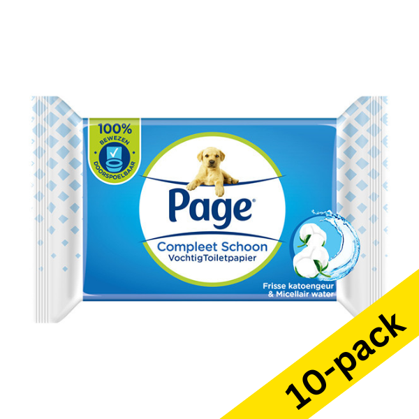 Toilet paper | Page Completely Clean Moist (38-sheet) 10-pack SPA04169 - 1