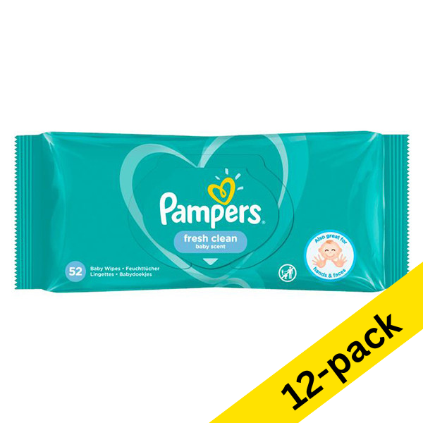 Baby wipes (52 wipes) | Pampers Fresh Clean | 12-pack SPA00192 - 1
