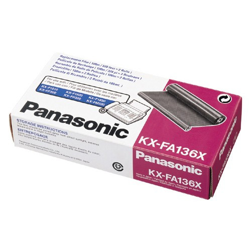 Panasonic KX-FA136X fax roll 2-pack (original Panasonic) KX-FA136X 075095 - 1