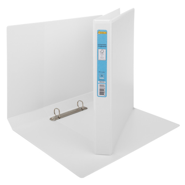 Panorama ring binder (A4) with 2 D-rings (20mm) | white | 123ink 301074 - 1