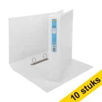 Panorama ring binder (A4) with 2 D-rings (30mm) | white | 123ink | 10-pack