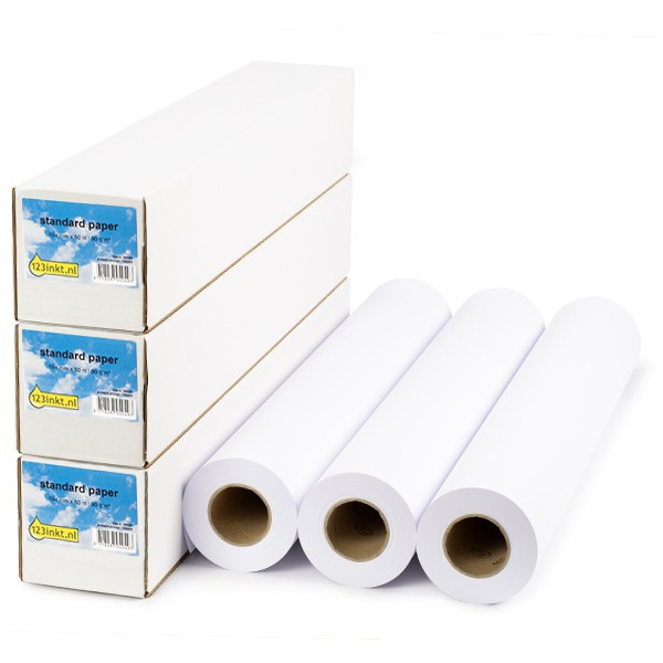 Paper roll 594mm x 50m (90 g/m²) | 123ink Standard | 3-pack 302090 - 1