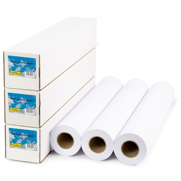 Paper roll 610mm x 30m (180 g/m², matt coated) | 123ink | 3-pack 302091 - 1