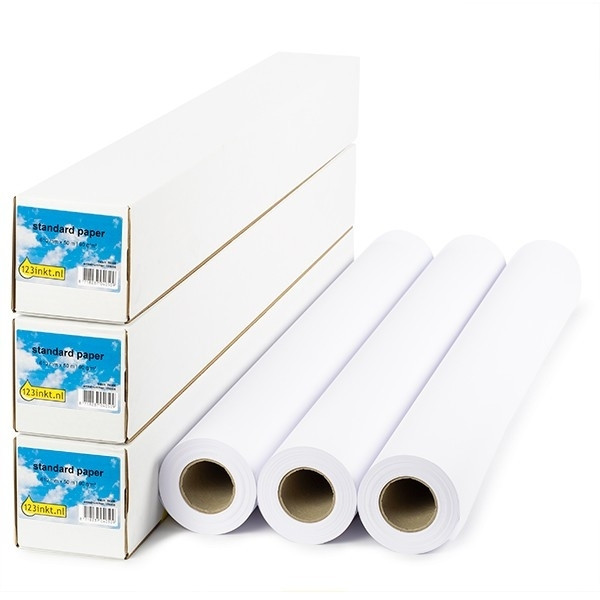 Paper roll 914mm x 50m (90 g/m²) | 123ink Standard | 3-pack 155045 - 1