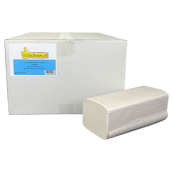 Paper towels (2-ply Z-fold) for Tork H3 dispenser | 123ink | 20-pack SDR02011 - 1