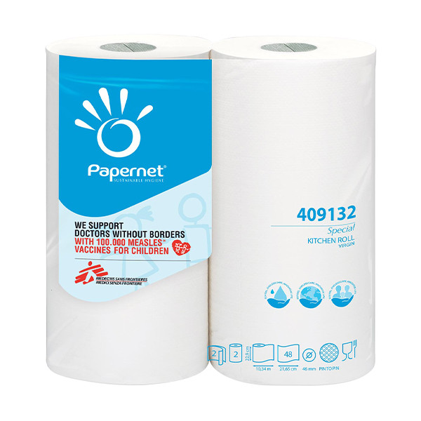 Papernet 2-ply kitchen roll (2 x 48 sheets) P409132 423199 - 1