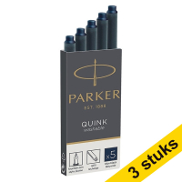 Parker 1950385 blue/black quink ink cartridge (5 pack x 3)