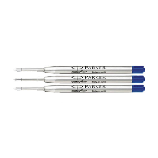 Ballpoint pen refill | medium blue | Parker Quinkflow | 3-pack 424488 - 1