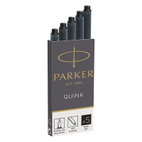 Fountain pen refill | black | Parker Quink | 5-pack