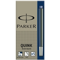 Fountain pen refill | blue/black | Parker Quink | 5-pack 214010