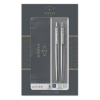 Parker Jotter chrome stainless steel with ballpoint pen and mechanical pencil (blue ink)