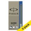 Parker Quink blue ink cartridge refills (3 x 5-pack) 214060 - 1
