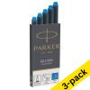 Parker Quink royal blue erasable ink refill (3 x 5-pack) 214059 - 1