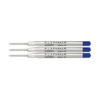 Parker Quinkflow blue medium ballpoint refill (3-pack) 424488