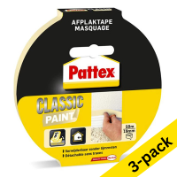 Pattex Classic Paint classic cream masking tape, 19mm x 50m (3-pack)