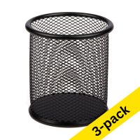 Pen holder (round mesh) | 123ink | 3-pack
