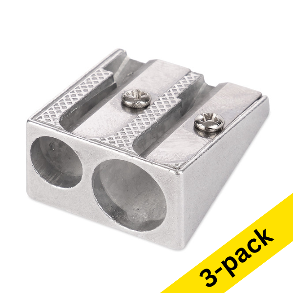 Pencil sharpener (double blade) | 123ink | 3-pack 301203 - 1