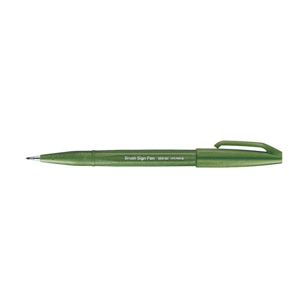Brush pen | olive green | Pentel Sign 210114 - 1