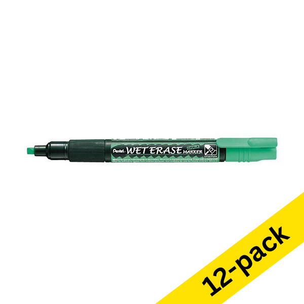 Chalk marker 1.5 - 4mm chisel | green | Pentel SMW26 | 12-pack 210244 - 1