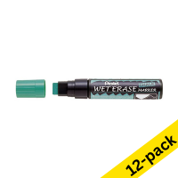 Chalk marker 8 - 16mm chisel | green | Pentel SMW56 | 12-pack