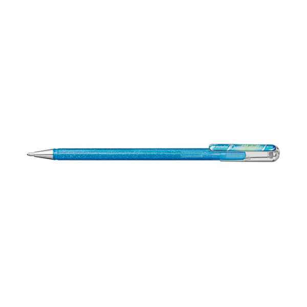 Pentel Dual Metallic blue grey/metallic blue/silver rollerball pen 018591 210202 - 1