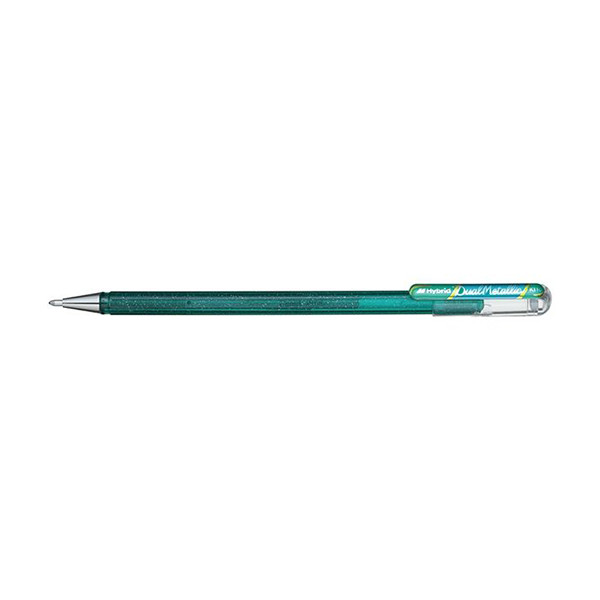 Pentel Dual Metallic green/metallic blue rollerball pen 016797 K110-DDX 210190 - 1