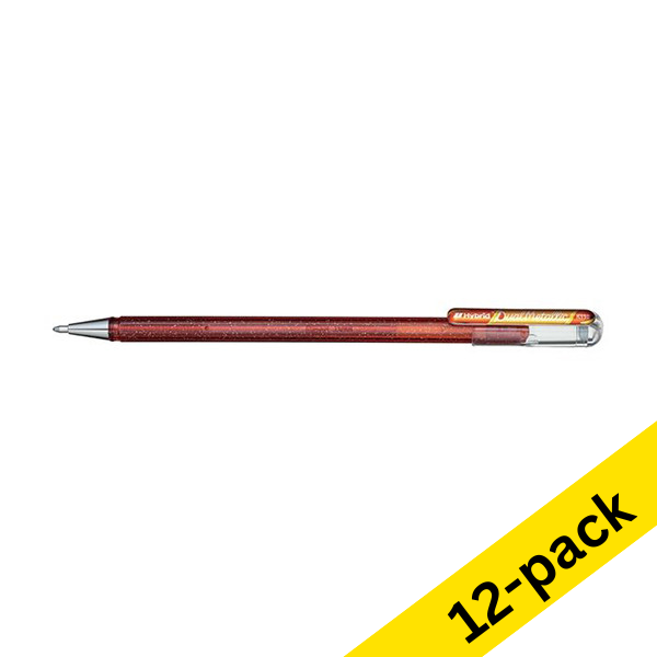 Pentel Dual Metallic orange/metallic yellow rollerball pen (12-pack)  210209 - 1