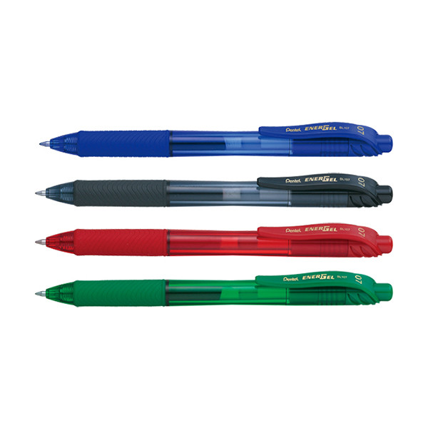 Pentel Energel BL107 blue/black/red/green rollerball pen set (4-pack)  209999 - 1