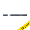 Fineliner | 0.5mm | black | Pentel Pointliner S20P | 12-pack 210299 - 1