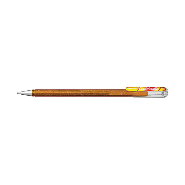 Gel pen | 0.5mm | gold/metallic red/gold | Pentel K230M 210204 - 1