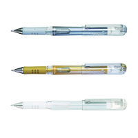Gel pen | 0.5mm | gold/silver/white | Pentel K230M | 3-pack 210187
