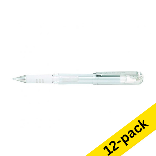 Gel pen | 0.5mm | white | Pentel K230M | 12-pack 210186 - 1