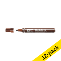 Pentel N50 brown permanent marker (12-pack) 210331