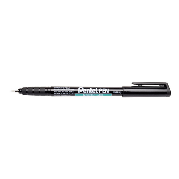Pentel NMF50 black permanent marker (0.6mm round) 210339 - 1