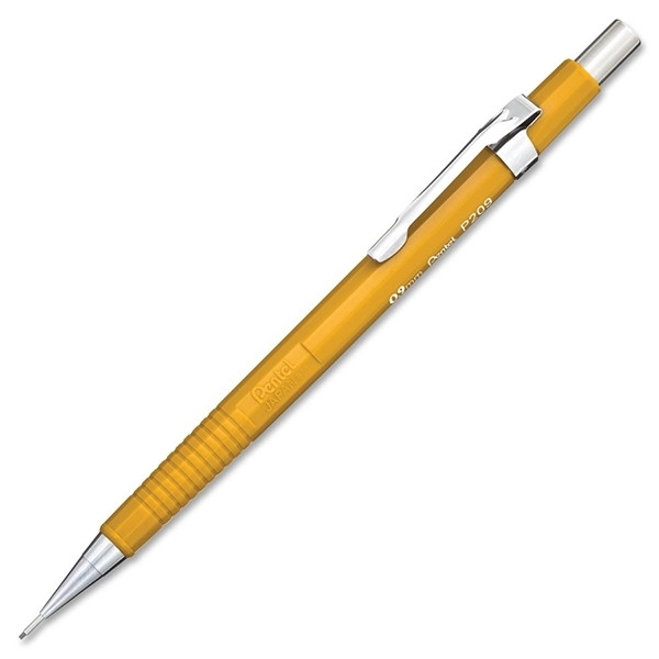 Pentel P209 yellow mechanical pencil, 0.9mm 152044 210003 - 1