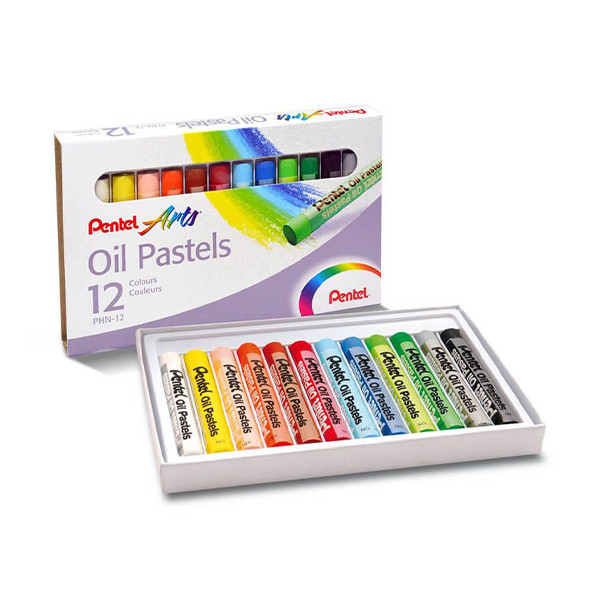 Pentel PHN4 oil pastel crayons (12-pack) 013815 246437 - 1