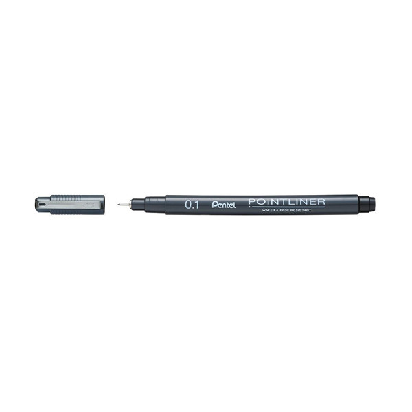 Pentel Pointliner S20P black fineliner (0.1mm) 018127 210300 - 1