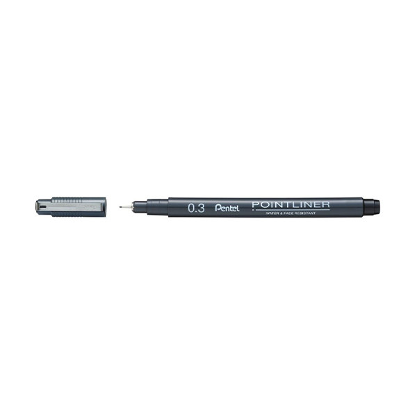 Pentel Pointliner S20P black fineliner (0.3mm) 018139 210302 - 1