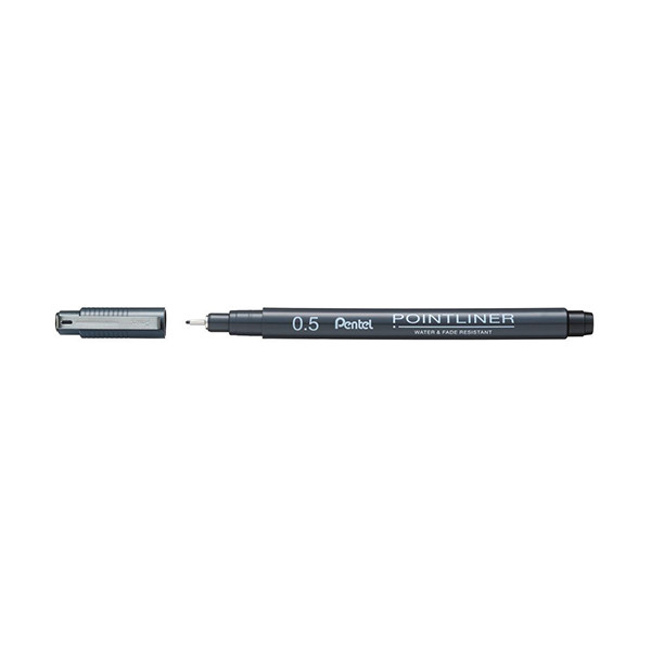 Pentel Pointliner S20P black fineliner (0.5mm) 018142 210304 - 1