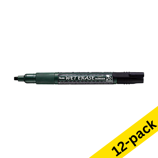 Pentel SMW26 black chalk marker (1.5mm - 4.0mm chisel) (12-pack)  210238 - 1