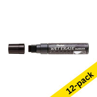 Pentel SMW56 black chalk marker (8mm - 16mm chisel) (12-pack)