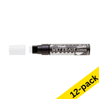 Pentel SMW56 white chalk marker (8mm - 16mm chisel) (12-pack)