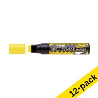 Pentel SMW56 yellow chalk marker (8mm- 16mm chisel) (12-pack)