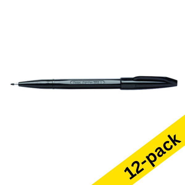 Pentel Sign S520 black fineliner (0.8mm) (12-pack) 210080 - 1
