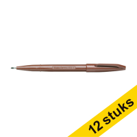 Pentel Sign S520 brown fineliner, 0.8mm (12-pack)