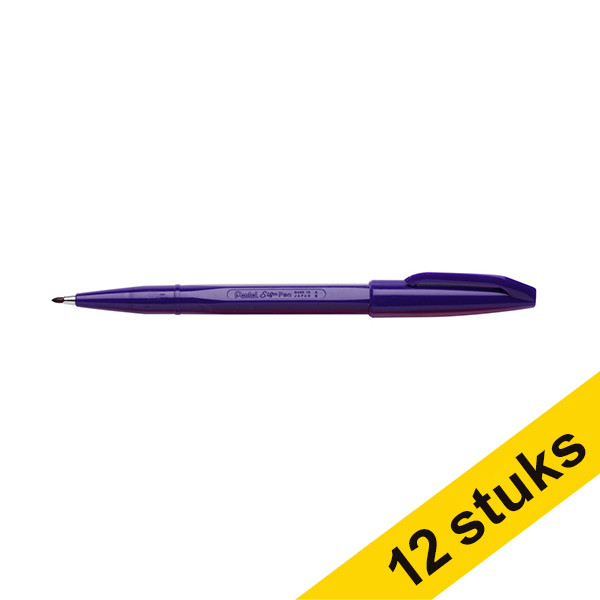 Pentel Sign S520 violet fineliner (0.8mm) (12-pack) 210324 - 1