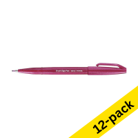 Pentel Sign SES15C bordeaux red brush pen (12-pack)