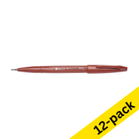 Pentel Sign SES15C brown brush pen (12-pack)