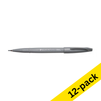 Pentel Sign SES15C grey brush pen (12-pack)