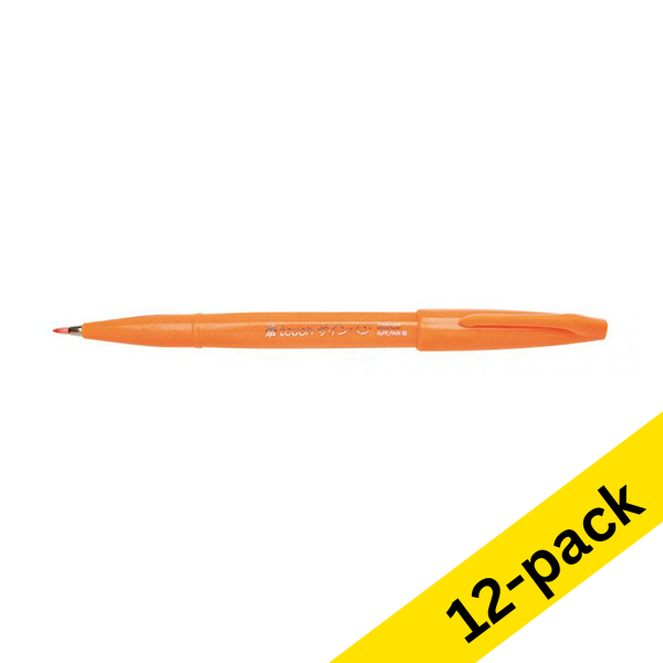 Pentel Sign SES15C orange brush pen (12-pack) 210138 - 1